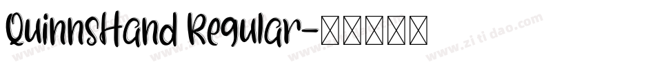 QuinnsHand Regular字体转换